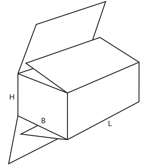 135✕95✕185mm corrugated cardboard box