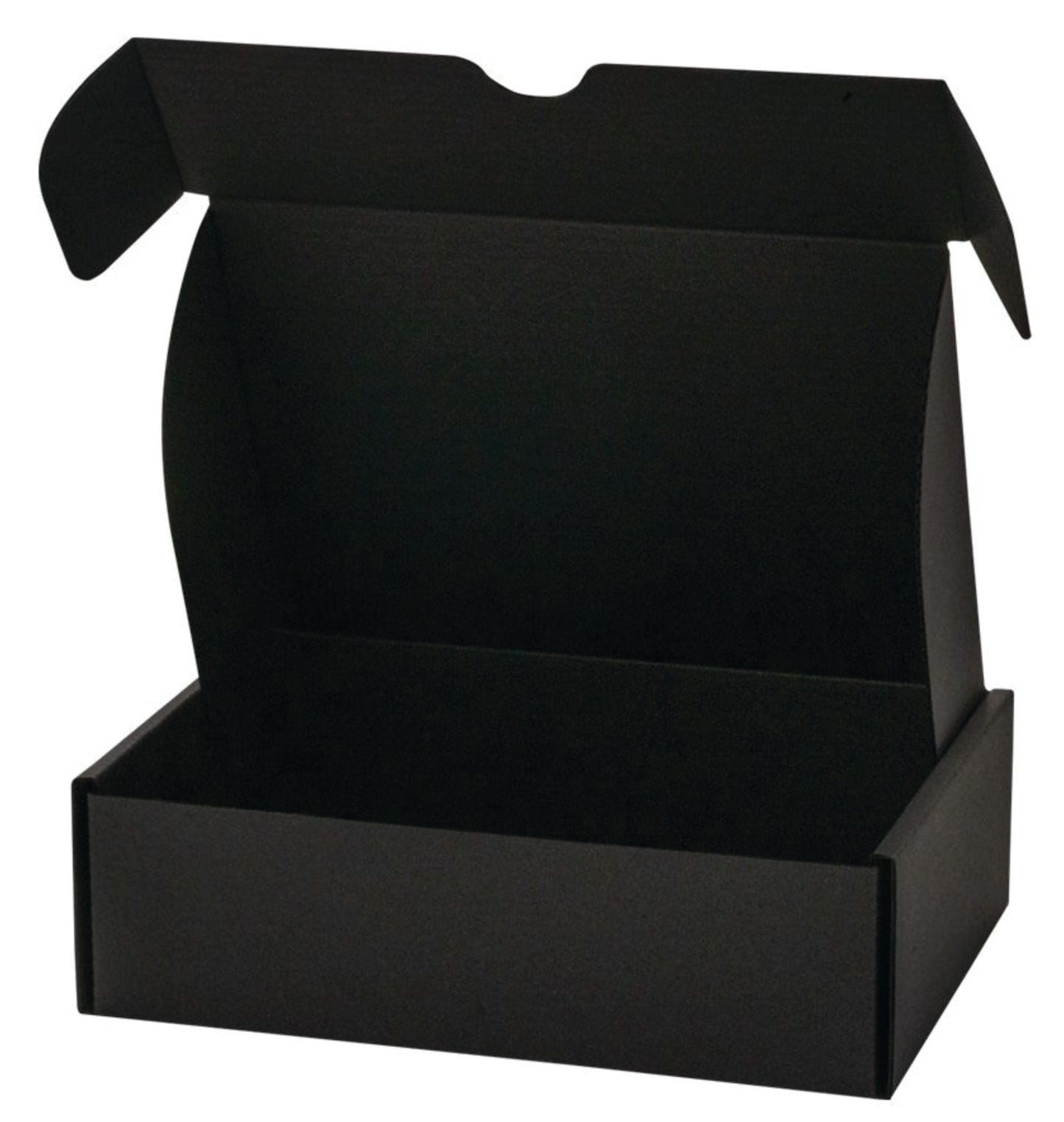 150 ✕ 100 ✕ 50mm fully dyed black corrugated postal box