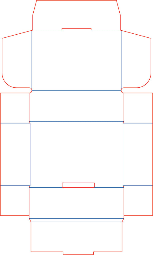 A flat 0426 box template for Kraft brown postal box 150_100_50mm from Bectech Packaging