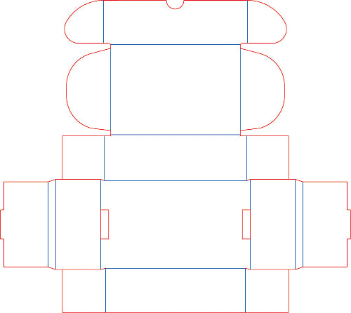 A flat 0427 box template for Kraft brown postal box 150_100_50mm from Bectech Packaging