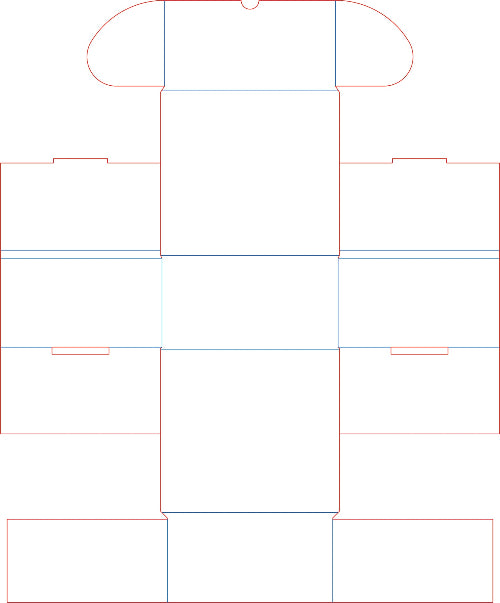 0471 box template for Kraft brown postal box 180_180_100mm from Bectech Packaging