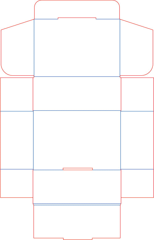 A flat 0426 box template for Kraft brown postal box 180_120_70mm from Bectech Packaging