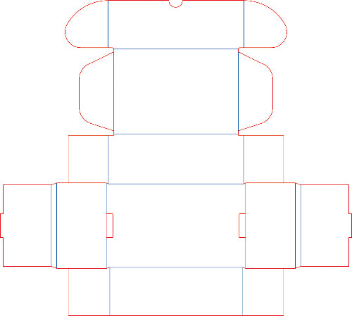 A flat 0427 box template for Kraft brown postal box 180_120_70mm from Bectech Packaging