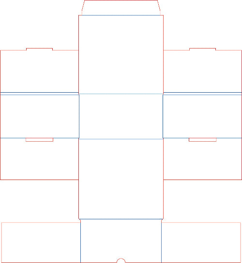 0470 box template for Kraft brown postal box 180_180_100mm from Bectech Packaging