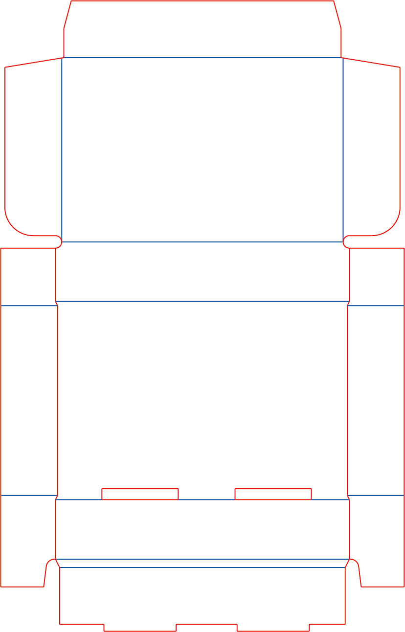 A flat 0426 box template for Kraft brown postal box 200_130_40mm from Bectech Packaging
