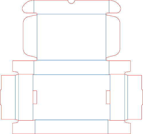 A flat 0427 box template for Kraft brown postal box 200_130_40mm from Bectech Packaging