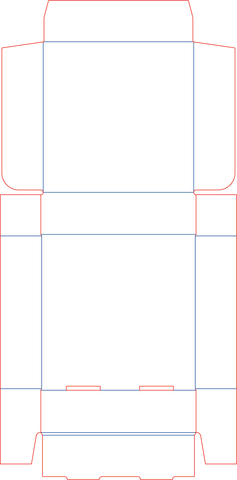 A flat 0426 box template for Kraft brown postal box 220_220_60mm from Bectech Packaging