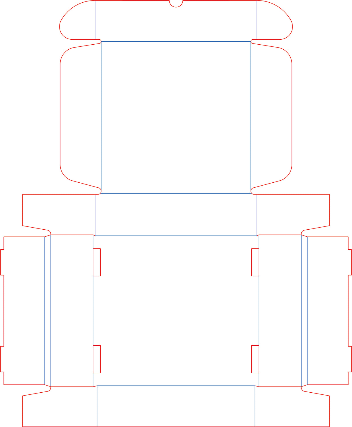 A flat 0427 box template for Kraft brown postal box 220_220_60mm from Bectech Packaging