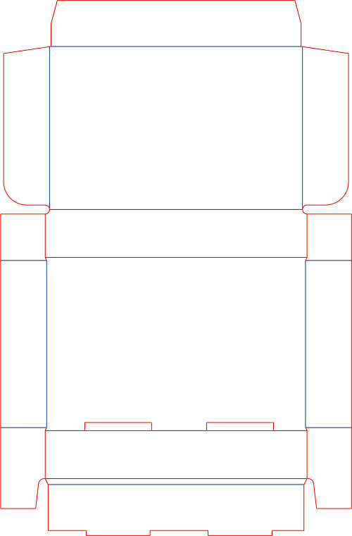 A flat 0426 box template for Kraft brown postal box 250_160_45mm from www.bectechpackaging.com