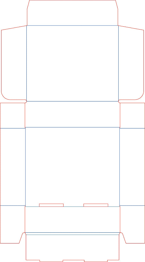 A flat 0426 box template for Kraft brown postal box 255_210_70mm from Bectech Packaging