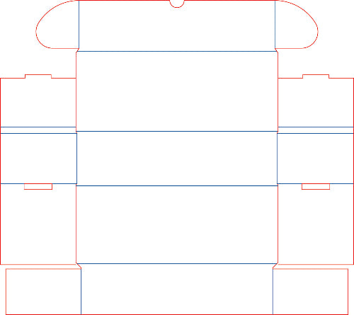 A flat 0471 box template for Kraft brown postal box 275_105_70mm from Bectech Packaging