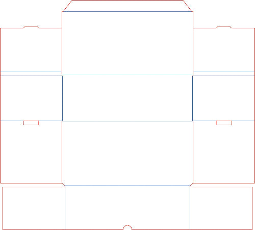 A flat 0471 box template for Kraft brown postal box 300_140_100mm from Bectech Packaging