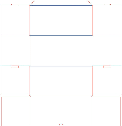 A flat 0470 box template for Kraft brown postal box 300_140_140mm from Bectech Packaging