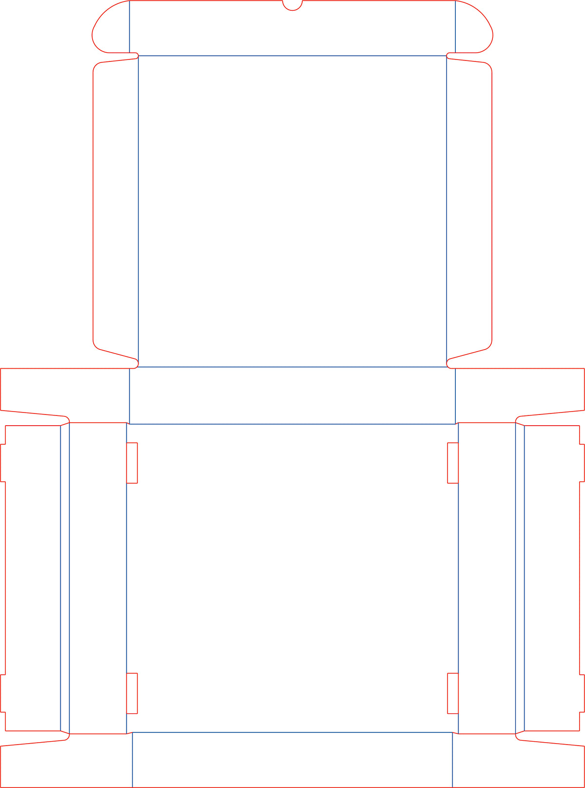 A flat 0427 box template for Kraft brown postal box 310_310_55mm from Bectech Packaging