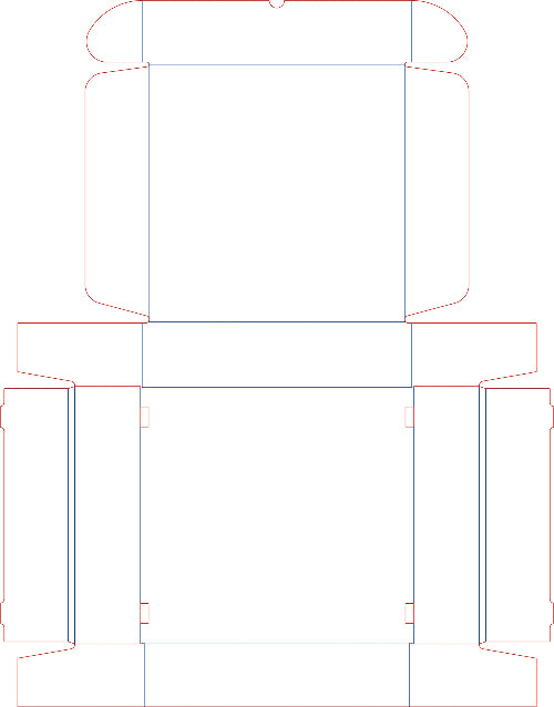 A flat 0427 box template for Kraft brown postal box 340_340_85mm from Bectech Packaging