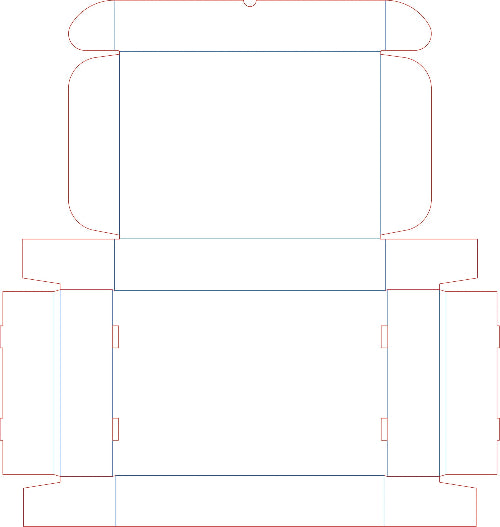 A flat 0427 box template for Kraft brown postal box 410_290_80mm from Bectech Packaging