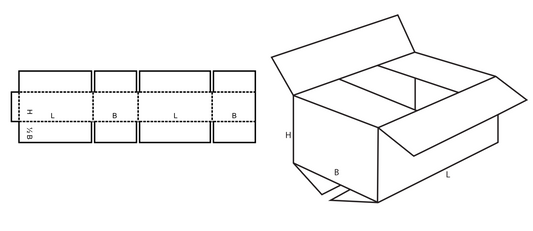 250✕250✕300mm corrugated cardboard box